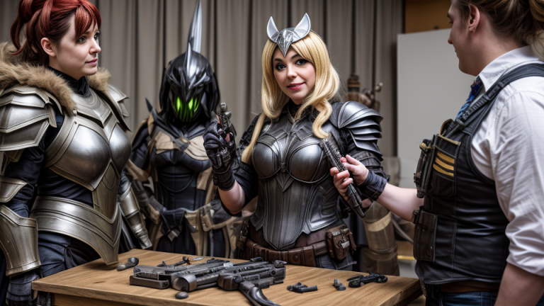 How do cosplayers create realistic props for their costumes?